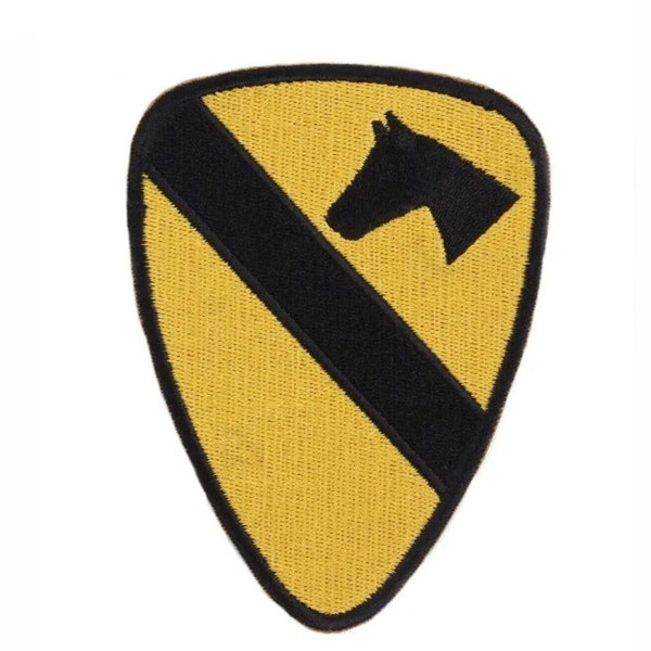 1st Cavalry Patch (4 Inch) Vietnam Korea Iron/Sew-on Badge US Air Cav United States Uniform Insignia Repro Crest Gift Patches