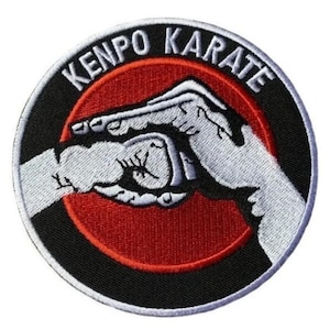 Kenpo Karate Patch (4 Inch) Embroidered Iron-on or Sew-on Badge Kempo Kimono Gi Japanese Martial Art Self Defense Japan Gift Patches