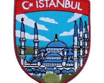 Istanbul Turkey Patch Embroidered Iron-on or Sew-on Badge (3 Inch) Turkiye Travel Souvenir Emblem Crest Backpack, Jacket, Hat, Gift Patches