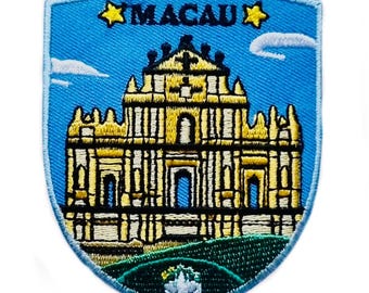 Macau Patch Embroidered Iron-on/Sew-on Badge (3 Inch) Travel China Vacation Souvenir Tourist Asia Emblem Gift Patches