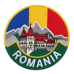 Romania Flag Patch (3.5 Inch) Embroidered Iron-on/Sew-on Badge Balkan Travel Europe Bucharest Vacation Souvenir Shield Emblem Gift Patches