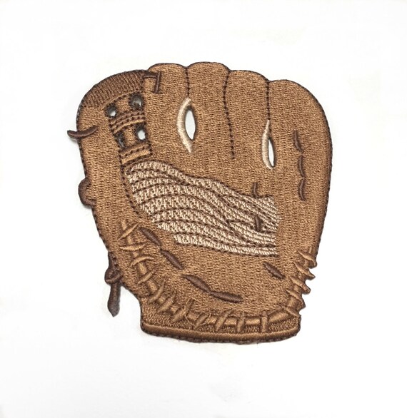 Baseball Catchers Mitt Patch 3 Inch Fully Embroidered Iron Etsy