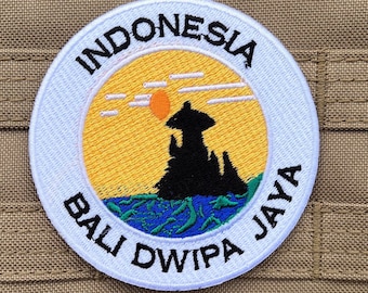Bali Indonesia Souvenir Patch, Uluwatu Temple Iron-On Badge (3.5 Inch)
