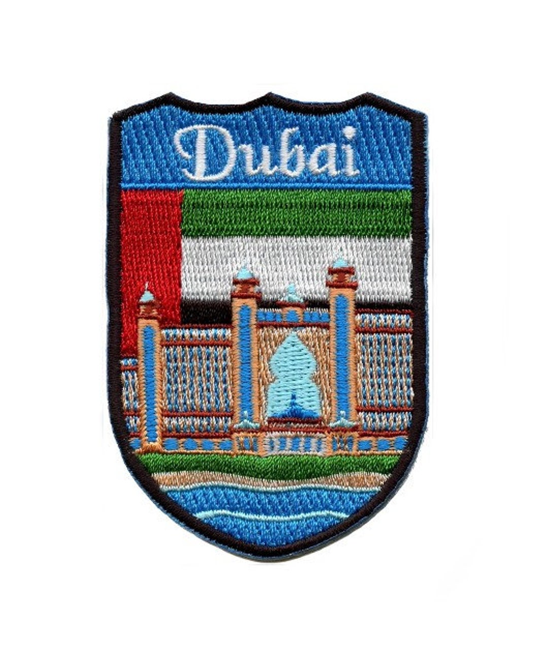 Dubai Shield Patch 3 Inch Ironon Badge Travel United Arab Emirates UAE