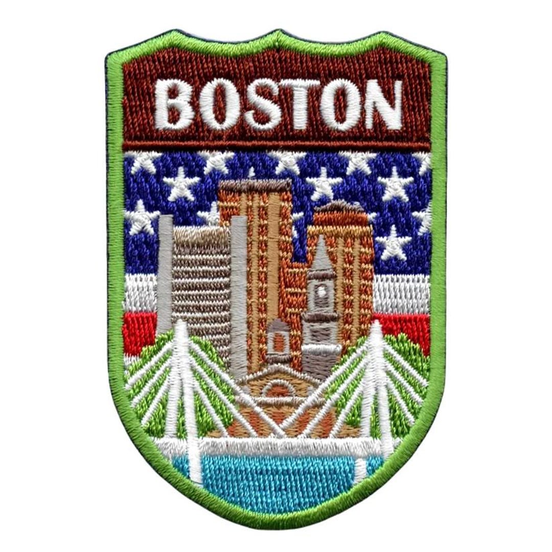 Boston Massachusetts Shield Patch (3 Inch) Iron-on Badge Travel USA ...