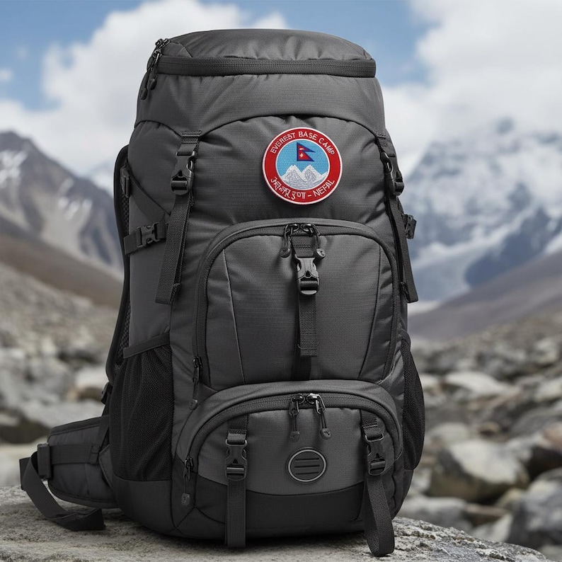 Patch bordado termocolante do acampamento base do Monte Everest, Nepal - Lembrança imagem 2