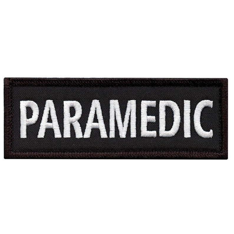 Paramedic Patch 5 Inch Embroidered Laser Cut Badge hook - Etsy