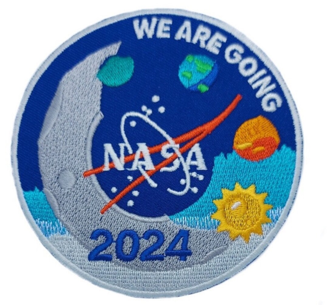 US Space Force Patch – NASA Artemis 2024 'Boots On The Moon' – 3.5 Inch Embroidered