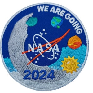 アルテミス計画パッチ (3.5インチ) 月への帰還 2024 刺繍入りアイロン接着/縫い付けバッジ 宇宙飛行士 宇宙服 お土産 エンブレム ギフト パッチ