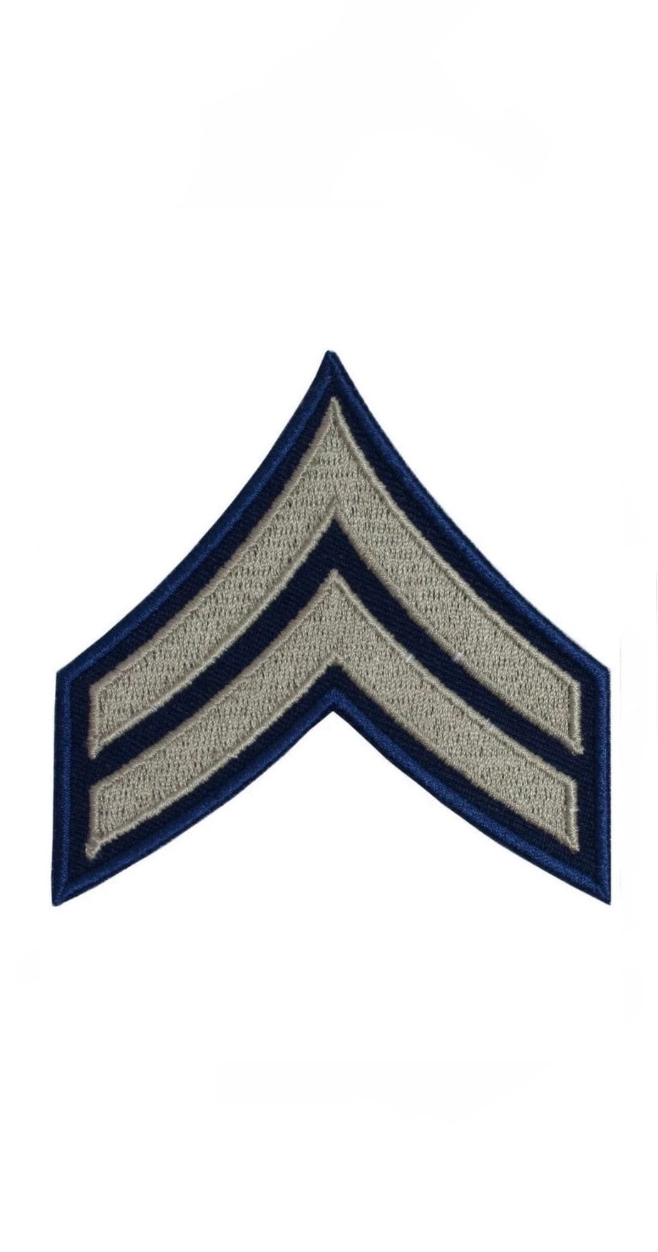 Corporal Rank Patch (4.3 Inch) American Khaki Stripes Iron-on or Sew-on Badge CPL US Uniform Insignia Crest Emblem DIY Costume Gift Patches