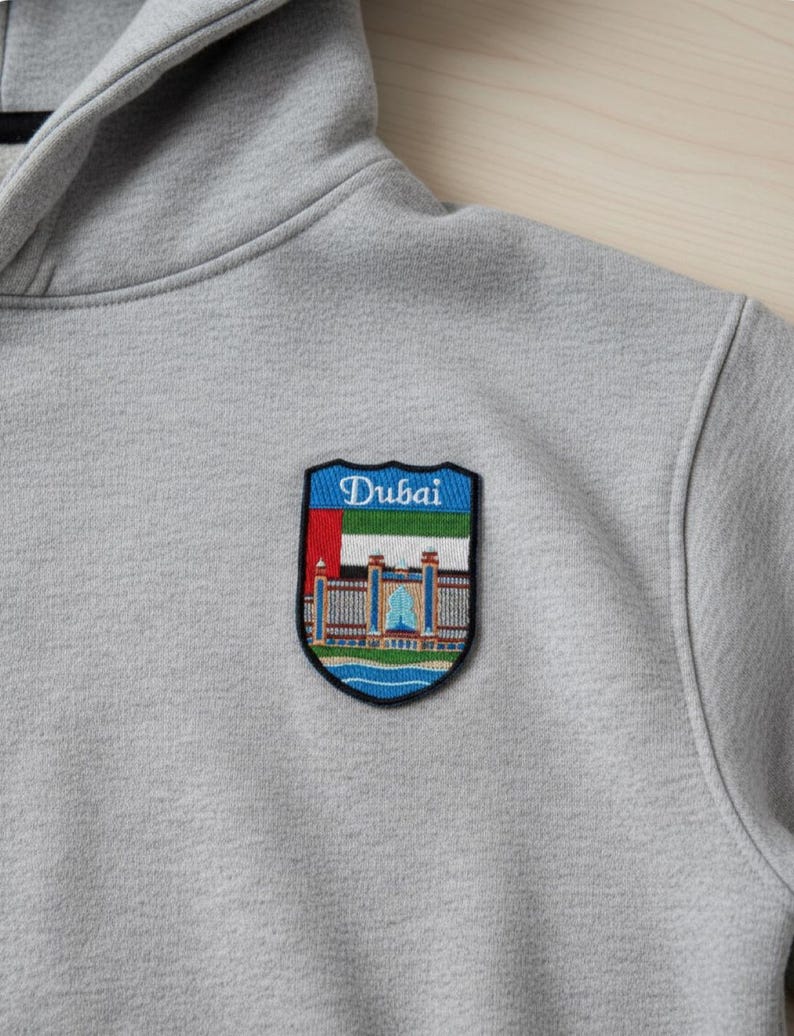 Dubai Shield Patch (3 Inch) Iron-on Badge Travel United Arab Emirates ...