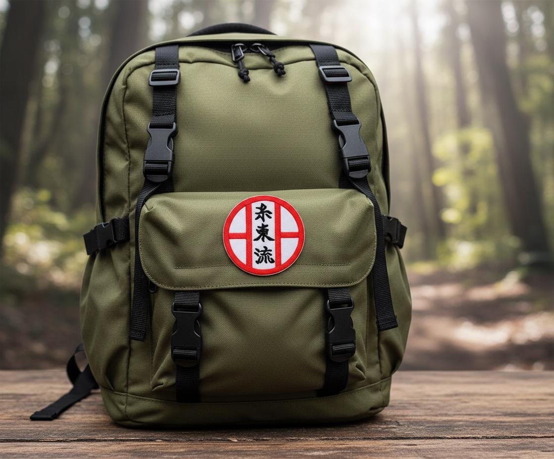 Daito Ryu Aiki Jujutsu Aufnäher (3,5) Bügelbild Abzeichen Kanji Japan