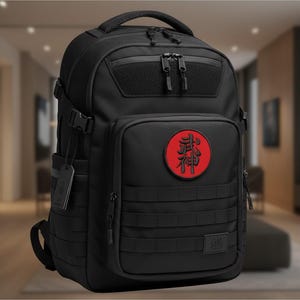 Shodan Bujin Patch (3.5 Inch) Red Ninjutsu Iron/Sew-On Badge Bujinkan Taijutsu Shihan Martial Arts Kimono Ninja Ninpō Shinobi-jutsu Gift image 3