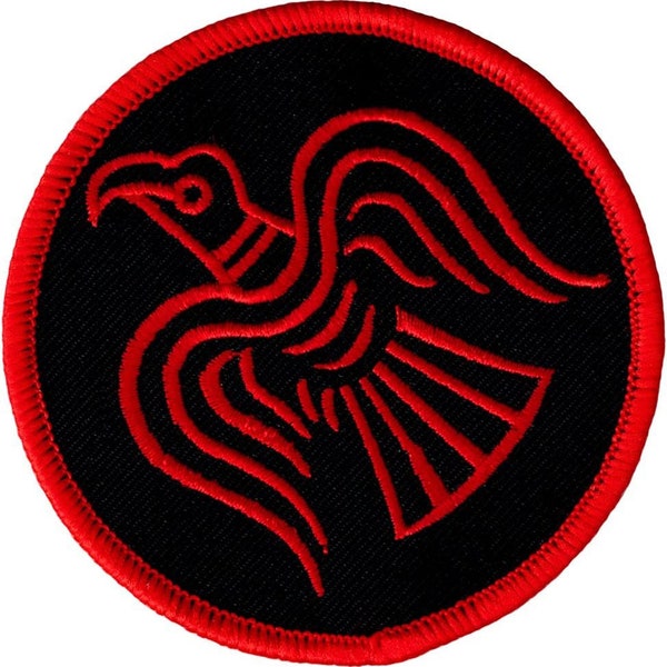 Viking Raven Patch (3.25 Inch) Hook + Loop Badge Odin God-of-War Morale Tactical Touch Fastener Crest Norse Mythology Crest Emblem