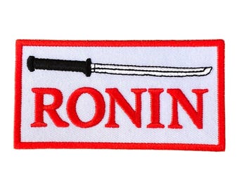 Geborduurde Ronin-patch (3,5 inch) Samurai Katana-ontwerp opstrijk-/naaibadge perfect voor jassen, rugzakken en cadeaupatches