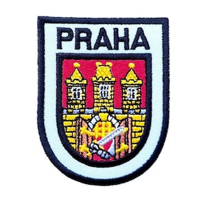 Praha Czech Republic Patch (3 Inch) Embroidered Iron-on / Sew-on Badge Travel Prague Souvenir Emblem Europe Gift Patches