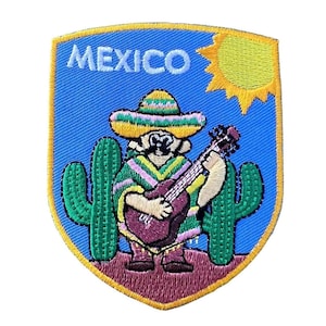 Mexico Flag Patch (3 Inch) Embroidered Iron-on or Sew-on Badge Travel Americas Vacation Mexican Souvenir Shield Tourist Emblem Gift Patches