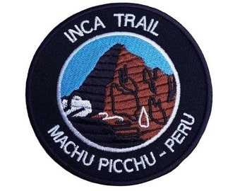 Inca Trail Machu Picchu Peru Patch (3.5 Inch) Iron or Sew-on Badge South America Mountain Trek Souvenir, Backpack, Hat, Bag Gift Patches