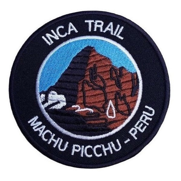 Inca Trail Machu Picchu Peru Patch (3.5 Inch) Iron or Sew-on Badge South America Mountain Trek Souvenir, Backpack, Hat, Bag Gift Patches