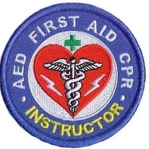 First Aid CPR AED Instructor Patch (3 Inch) Embroidered Iron-on or Sew ...