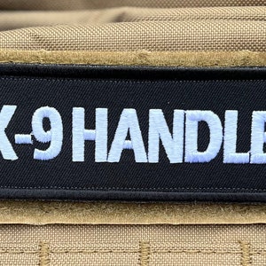 K-9 Handler Patch (5 Inch) Embroidered Hook-and-Loop Velkro Badge K9 Dogs Gear Touch Fastener Dog Harness Patches