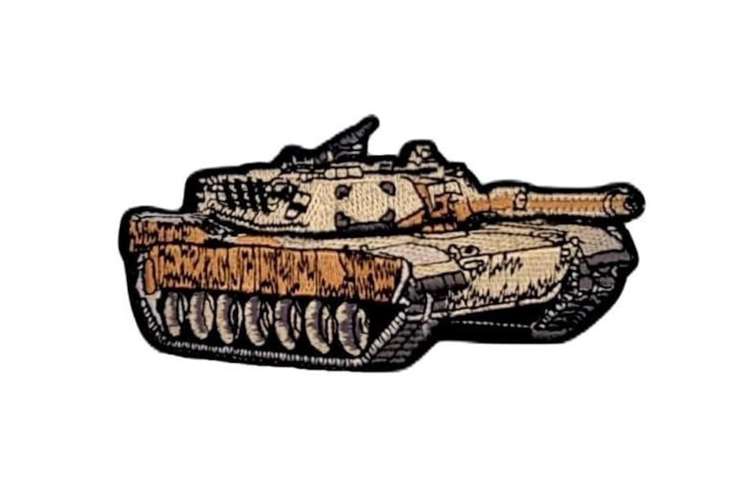 M1A1 Abrams Tank Patch (4.5 Inch) Iron-on / Sew-on Embroidered