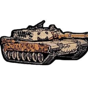 M1A1 Abrams Tank Patch (4.5 Inch) Iron-on / Sew-on Embroidered Badge Main Battle Tank USA Ukraine Russia Emblem DIY Gift Patches