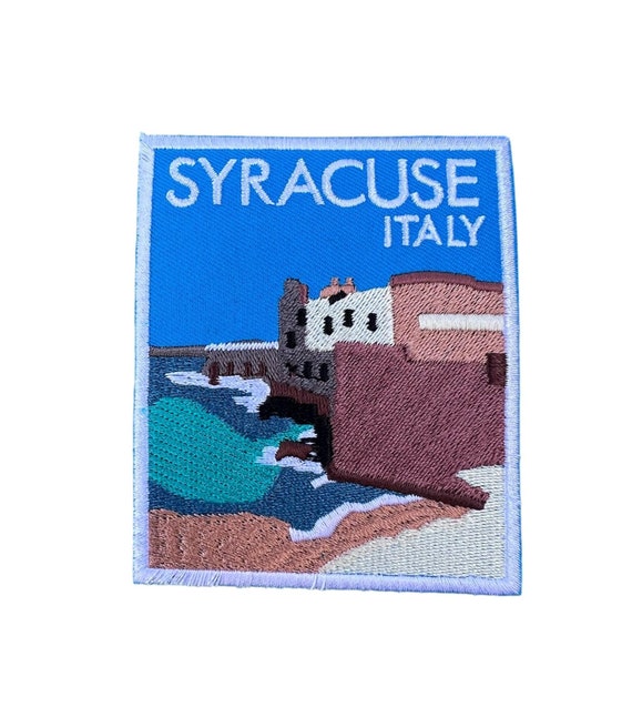 Patch Ricamata Bandiera Sicilia Termo-adesivo, Distintivo 7x4,5 Cm Akacha
