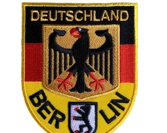 Deutschland Berlin-patch (3,5 inch) opstrijk-/naaibadge Duitse reissouvenir Duitsland Insignia Tactical Airsoft embleem embleem geschenkpatches