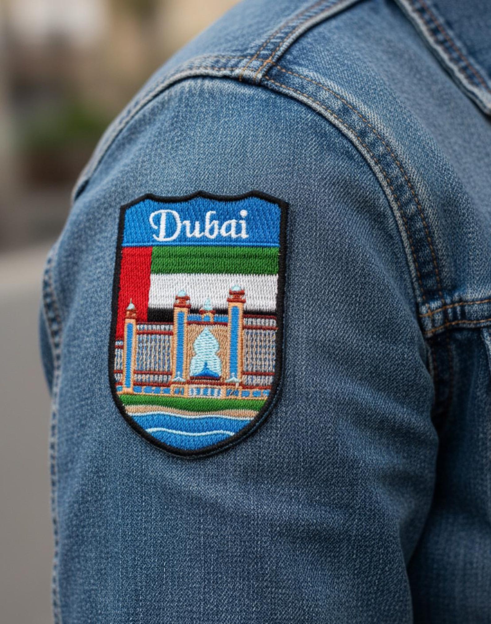 Dubai Shield Patch (3 Inch) Iron-on Badge Travel United Arab Emirates ...