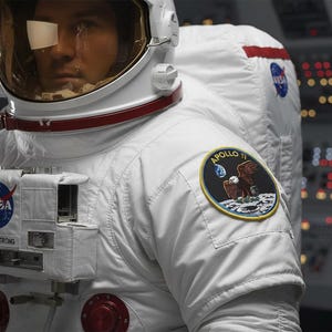 Apollo 11 Mission-patch (3,5 inch) geborduurde opstrijk-/naaibadge astronaut ruimtepak souvenir embleem kostuum maanlanding cadeaupatches afbeelding 3