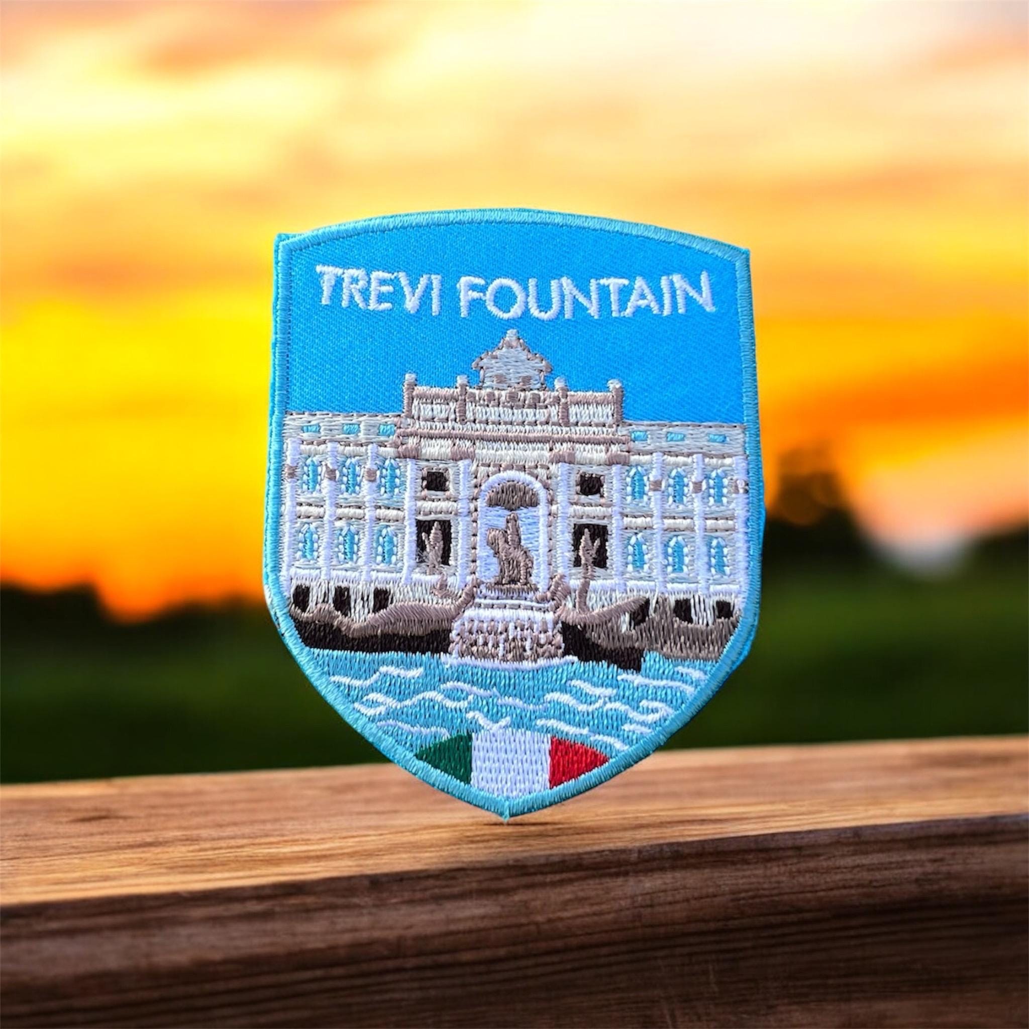 Oddity Patch Rome Trevi Fountain Rome Patch (3 Inch) Embroidered Iron-on/sew-on Badge ...