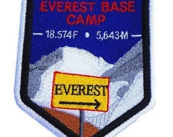 Patch do acampamento base do Monte Everest, lembrança de trekking no Nepal (3,5 polegadas)