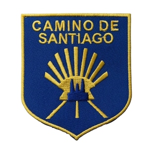 Parche del Camino de Santiago, Insignia de peregrino bordada, Recuerdo de senderismo español