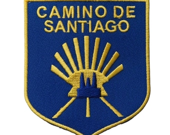 Camino de Santiago Patch, Embroidered Pilgrim Badge, Spanish Hiking Souvenir
