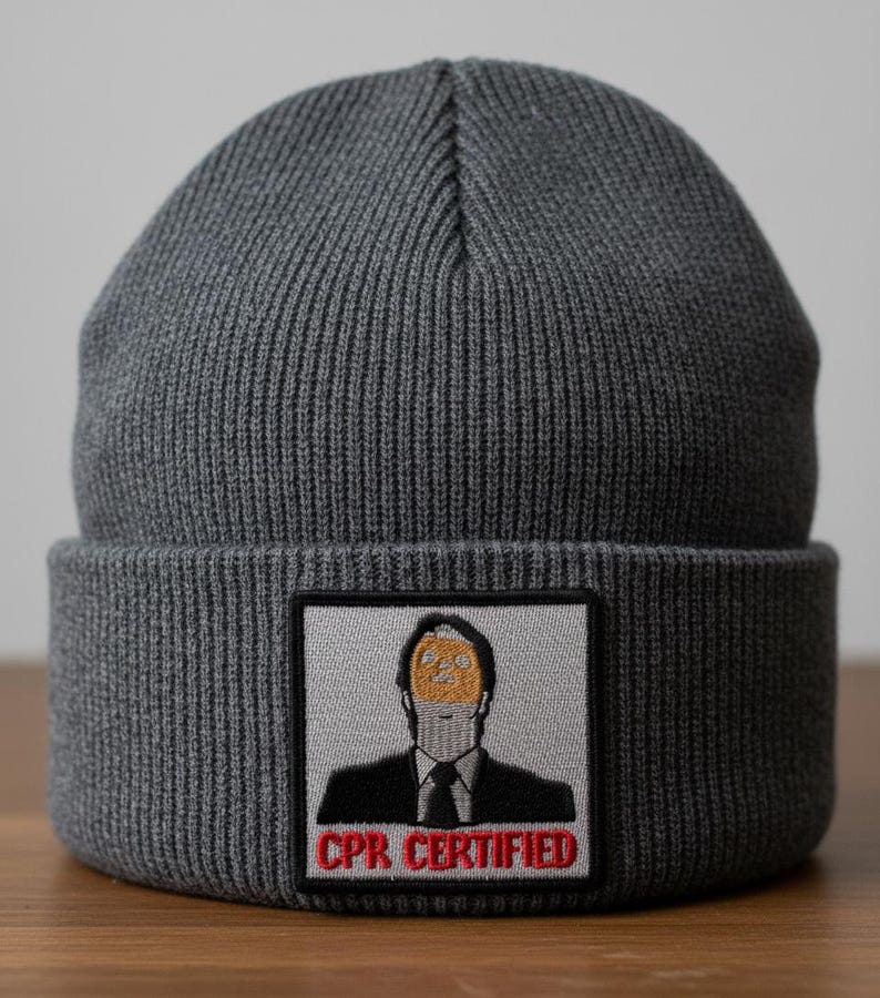 CPR Certified Patch (3 Inch) Embroidered Badge Funny Dwight Schrute Costume Perfect for Backpacks, Jackets, Hats, Bags, Gift Patches image 4