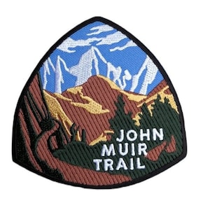 John Muir Twisted Patch (3.5 Inch) Aufnäher zum Aufbügeln oder Aufnähen Wandern Yosemite California Trek Souvenir Emblem Crest Bag Rucksack Geschenk Patches