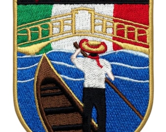 Venice Italy Patch Embroidered Iron/Sew-on Badge (3.5 Inch) Travel Europe Souvenir Emblem Patches