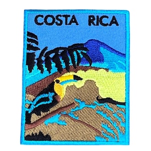 Costa Rica Patch (3.5 Inch) Iron-on Badge Travel Souvenir Emblem Pura Vida Perfect for Backpacks, Jackets, Hats, Bags, Crafts, Gift Patches
