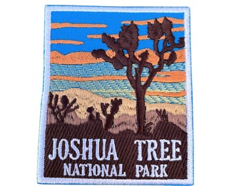Joshua Tree National Park-patch (3,5 inch) geborduurde opstrijk-/naaibadge Reizen VS Californië Souvenir Vakantie-embleem Cadeaupatches