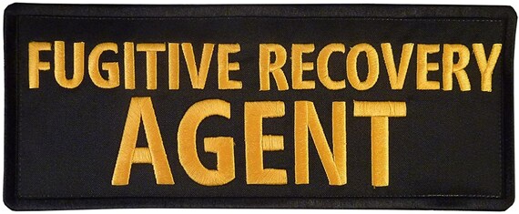 Fugitive Recovery Agent Patch Grosser Xl 10 Inch Body Armor Etsy