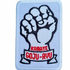 Karate Goju-RYU Patch (3.5 Inch) Embroidered Iron-on or Sew-on Badge Japan Martial Arts Japan Kanji Text Kimono, Bag, Hat, Gift Patches