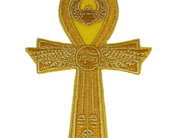 Naszywka z egipskim symbolem Ankh, naprasowanka pamiątkowa (3 cale)