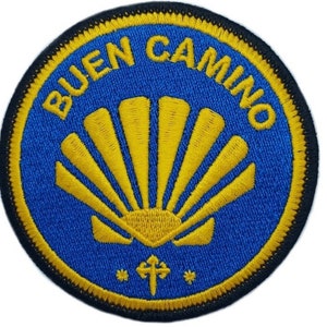 Buen Camino Patch (3 Inch) Embroidered Iron/Sew-on Badge Saint James Way Camino De Santiago Emblem Scallop Arrow Crest Souvenir Gift Patches