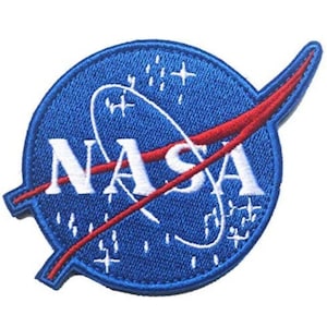 NASA Meatball Patch (4 polegadas) Gancho + Laço Velkro Emblema Astronauta Traje Espacial DIY Emblema Mochila, Camisa, Jaqueta, Presentes Patches