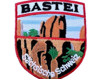 Bastei Bridge Saxon Switzerland Patch Iron/Sew-on Badge (3 Inch) Travel Europe Vacation Swiss Germany Souvenir Tourist Gift Patches