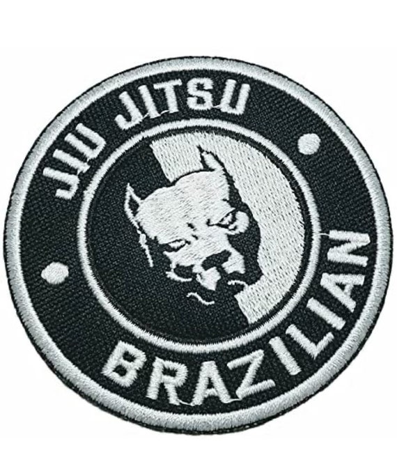 Brazilian Jiu Jitsu Grappling Patch 90 mm Iron-on Badge BJJ Gi Kimono Shorts 