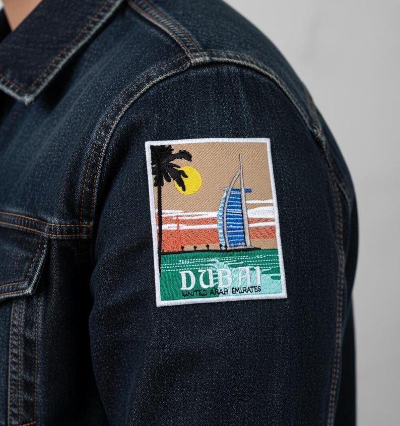 Dubai Patch Embroiderediron-on Badge Travel United Arab Emirates UAE ...