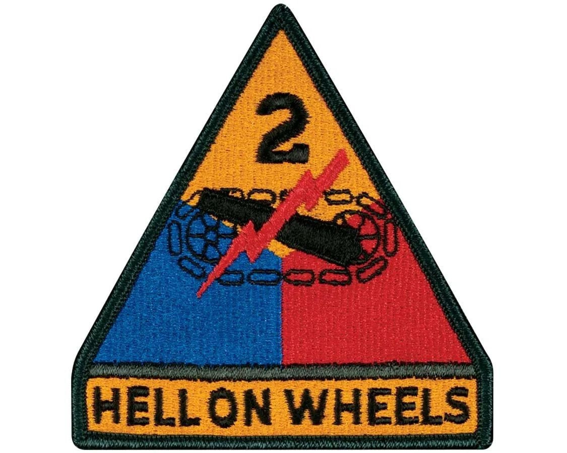 Hell on Wheels 2nd Armored Division Patch (4 Inch) Iron/Sew-on Badge Special Edition Shield Shoulder Shirt Jacket Costume Logo Gift Patches