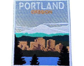 Portland Oregon Patch (3.5 Inch) Iron-on/Sew-on Badge Travel Souvenir USA Vacation Emblem Holiday Gift Patches